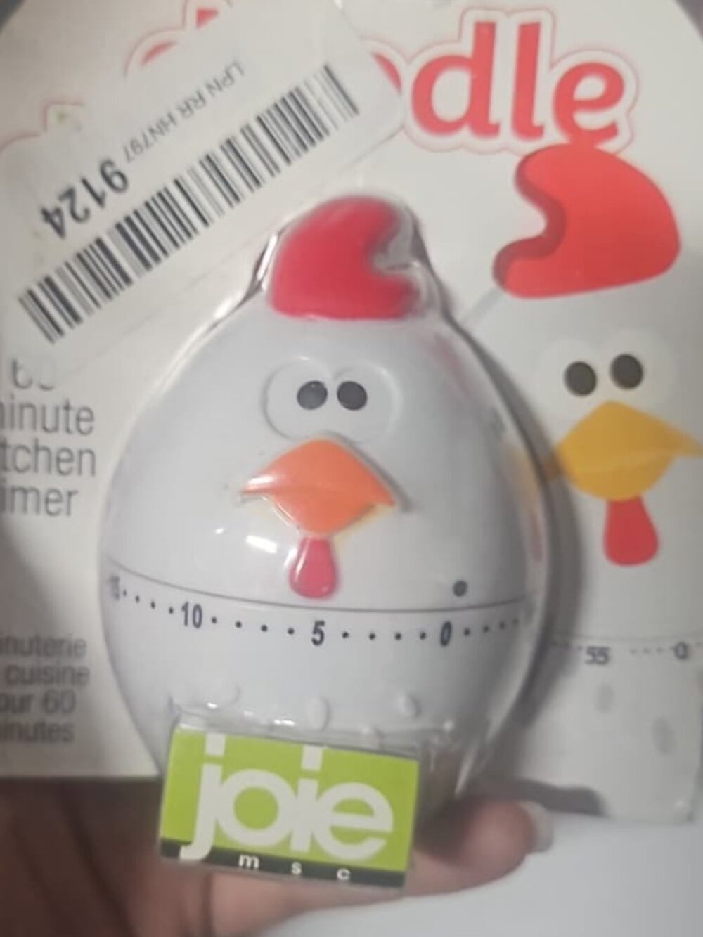 Joie MSC Doodle Doo Chicken 60 Minute Mechanical Kitchen Timer